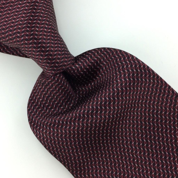 STAFFORD Other - GEOMETRIC MAROON Silk Men Designer Necktie Ties